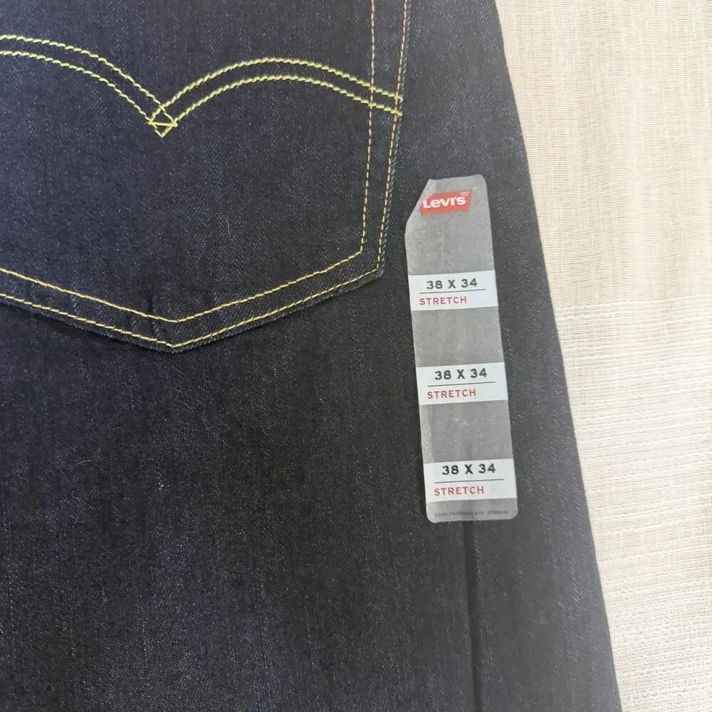 NEW Levis 512 Slim Taper Men's‎ Sz 38x34 Jeans Blue Denim Stretch Dark Wash NWT